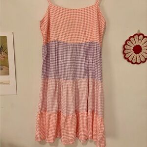 Pink and Purple Gingham Dress